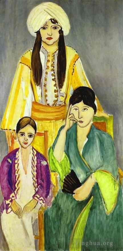 Henri Matisse's Contemporary Various Paintings - Three Sisters Triptych Left part