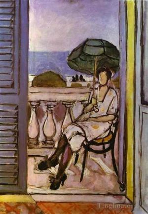 Contemporary Artwork by Henri Matisse - Woman with Umbrella 1919
