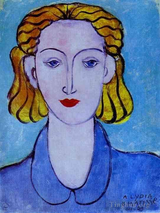 Henri Matisse's Contemporary Various Paintings - Young Woman in a Blue Blouse Portrait of Lydia Delectorskaya the Artist s Secretary 1939