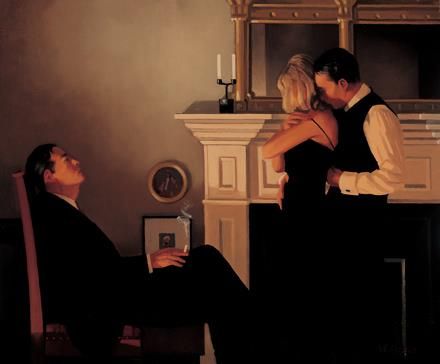 Jack Vettriano's Contemporary Oil Painting - Beautiful Losers II