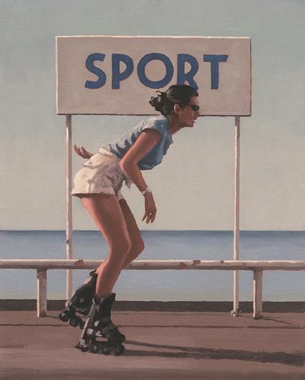 Jack Vettriano's Contemporary Oil Painting - Blades II