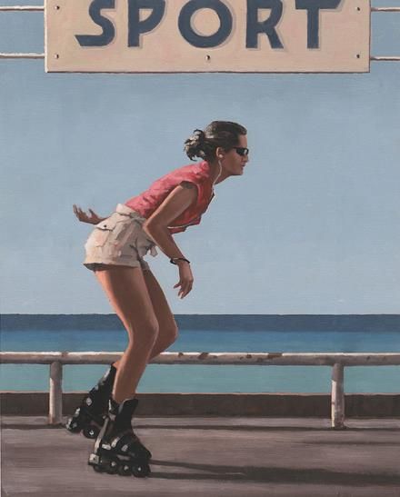 Jack Vettriano's Contemporary Oil Painting - Blades