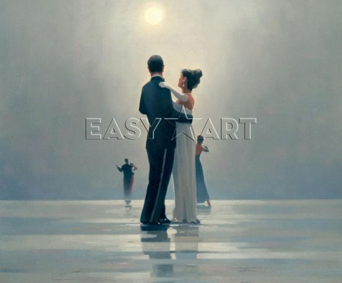Jack Vettriano's Contemporary Oil Painting - Dance Me to the End of Love