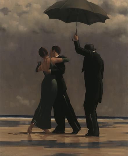 Jack Vettriano's Contemporary Oil Painting - Dancer In Emerald