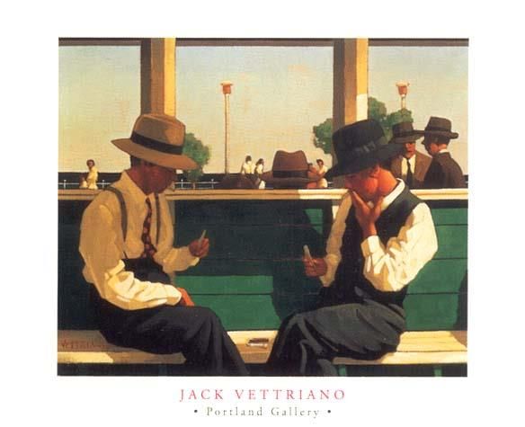 Jack Vettriano's Contemporary Oil Painting - Duellists