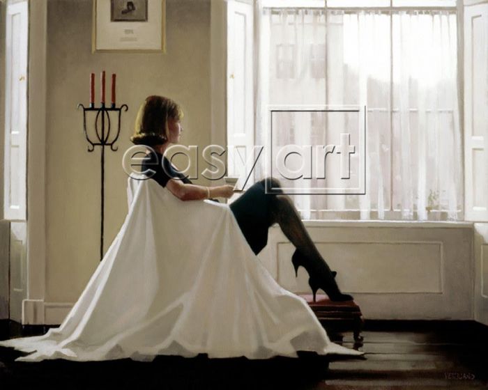 Jack Vettriano's Contemporary Oil Painting - In Thoughts Of You