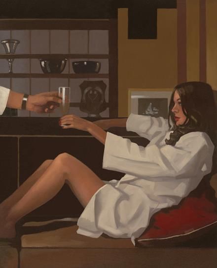 Jack Vettriano's Contemporary Oil Painting - Manof Mystery