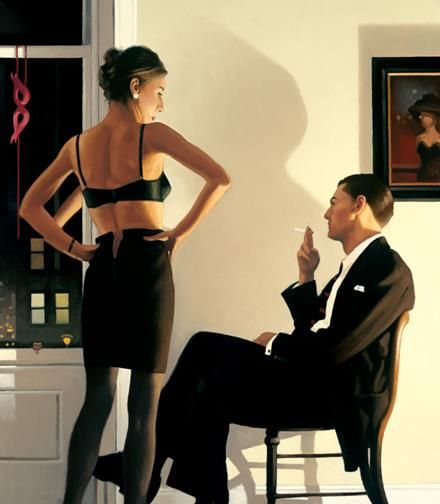 Jack Vettriano's Contemporary Oil Painting - Night In The City