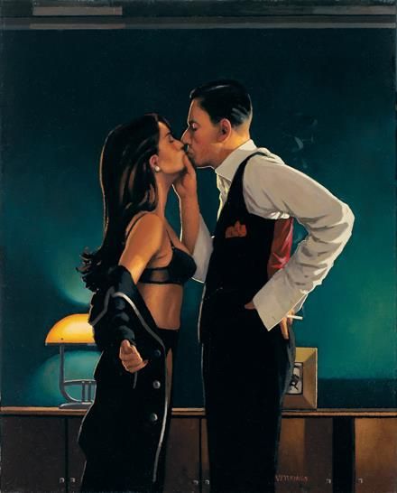 Jack Vettriano's Contemporary Oil Painting - Pincer Movement
