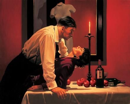 Jack Vettriano's Contemporary Oil Painting - The Partys Over