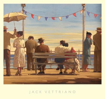 Jack Vettriano's Contemporary Oil Painting - The Pier