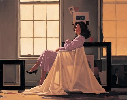 Jack Vettriano's Contemporary Oil Painting - Winter Light And Lavender
