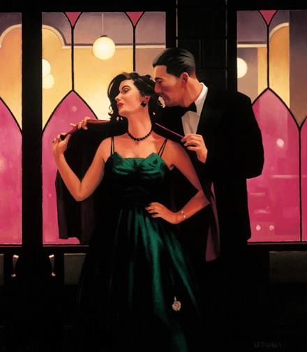Jack Vettriano's Contemporary Oil Painting - Words Of Wisdom