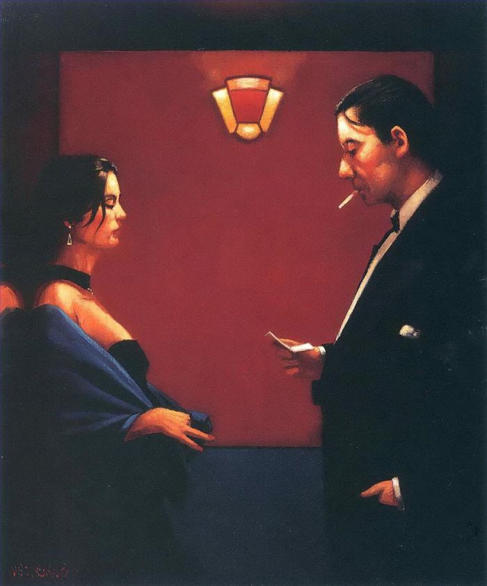 Jack Vettriano's Contemporary Oil Painting - A letter of consequence ii