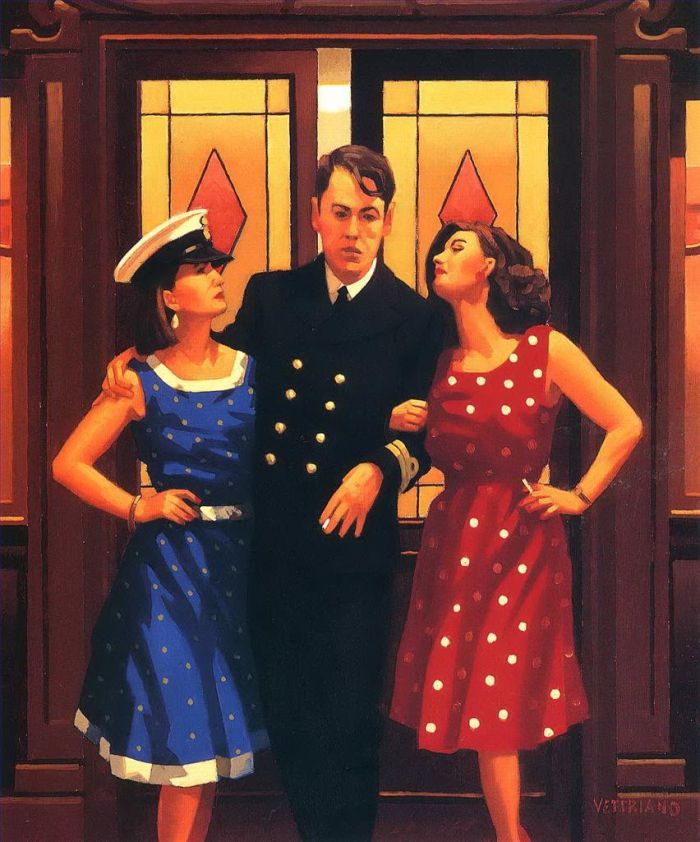 Jack Vettriano's Contemporary Oil Painting - And so to bed