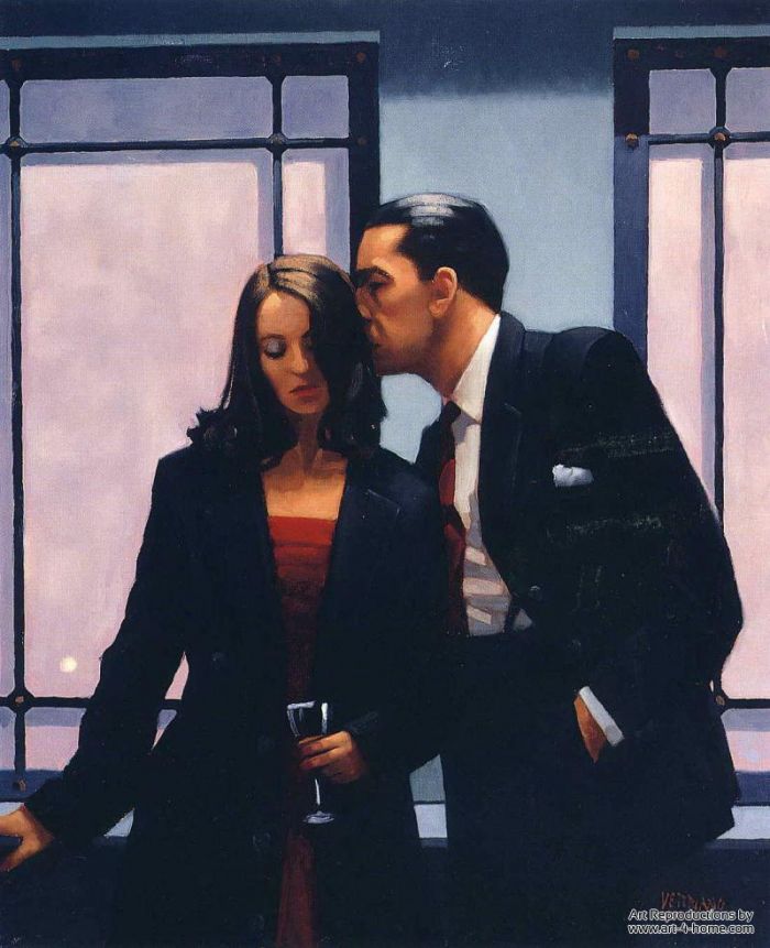 Jack Vettriano's Contemporary Oil Painting - Contemplation of betrayal 2001
