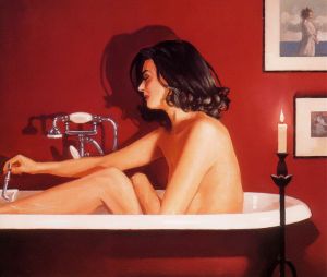 Contemporary Oil Painting - Crying bath