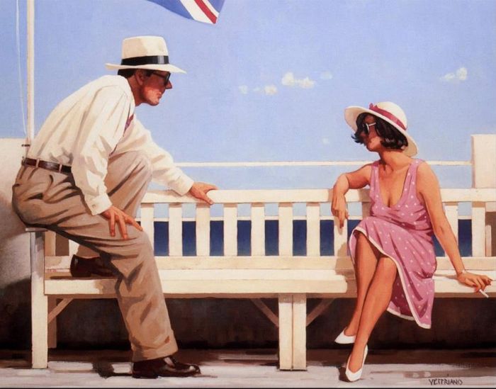 Jack Vettriano's Contemporary Oil Painting - Mr cool