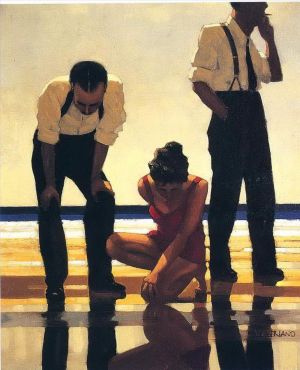 Contemporary Artwork by Jack Vettriano - Narcissistic bathers