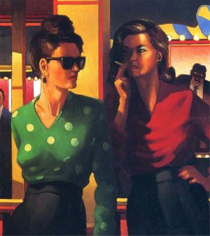 Contemporary Oil Painting - Smoking women
