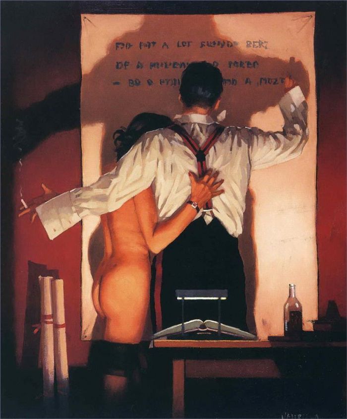 Jack Vettriano's Contemporary Oil Painting - The great poet