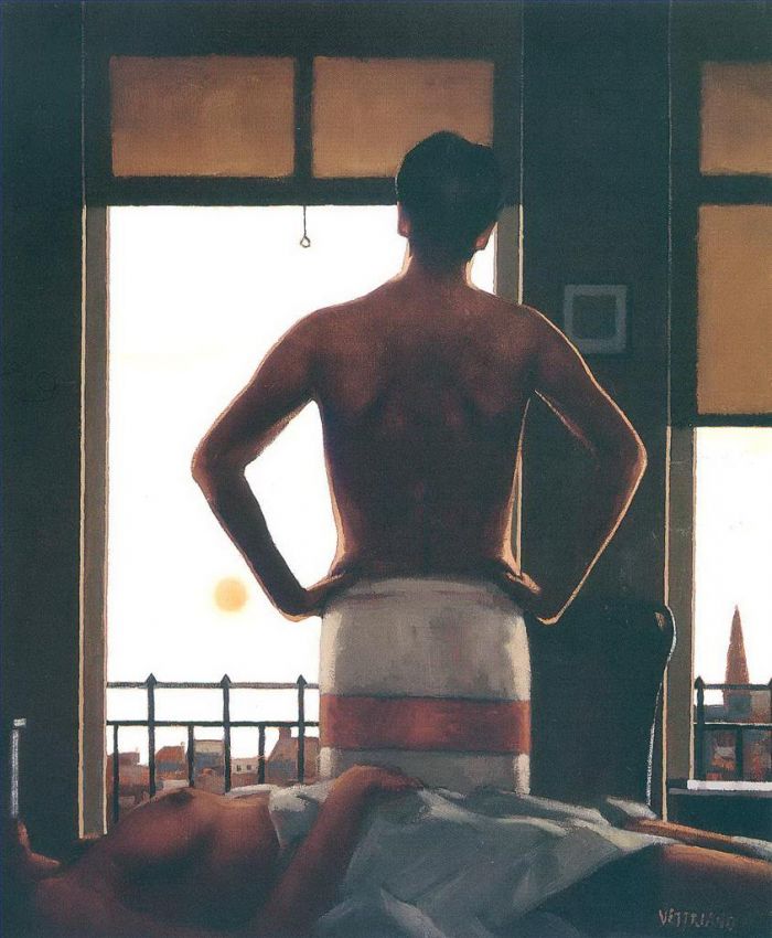 Jack Vettriano's Contemporary Oil Painting - The remains of love