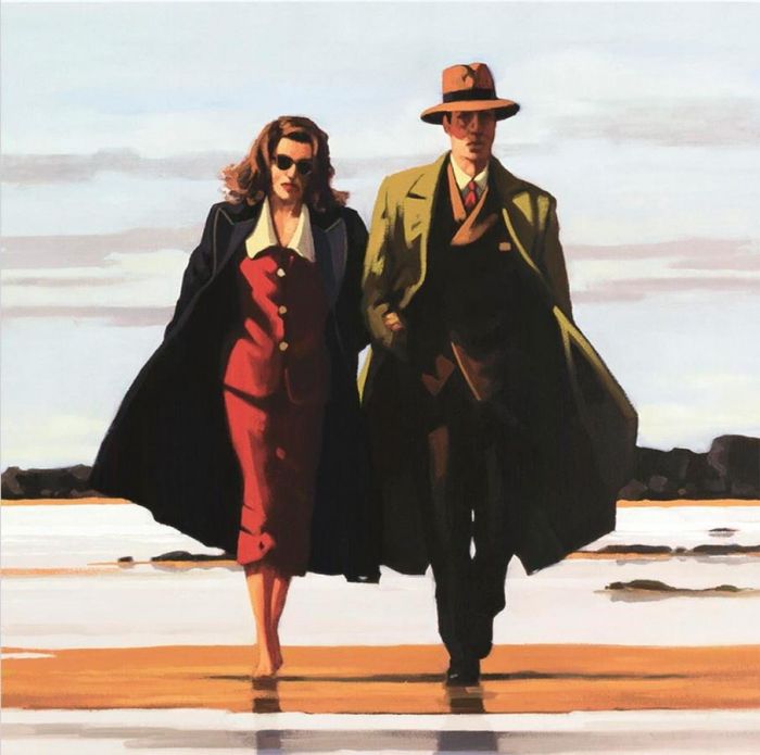 Jack Vettriano's Contemporary Oil Painting - The road to nowhere