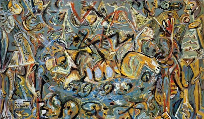 Jackson Pollock's Contemporary Oil Painting - Pasiphae 1943