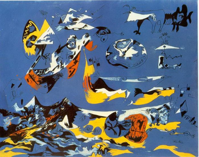 Jackson Pollock's Contemporary Various Paintings - Blue Moby Dick