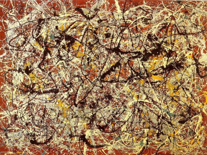 Jackson Pollock's Contemporary Various Paintings - Mural on Indian red ground
