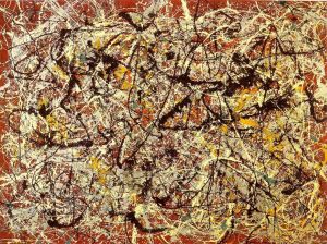 Contemporary Artwork by Jackson Pollock - Mural on Indian red ground