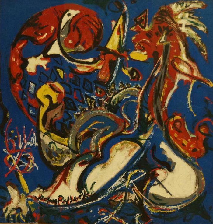 Jackson Pollock's Contemporary Various Paintings - The Moon Woman Cuts the Circle