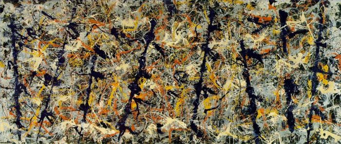 Jackson Pollock's Contemporary Various Paintings - Blue poles