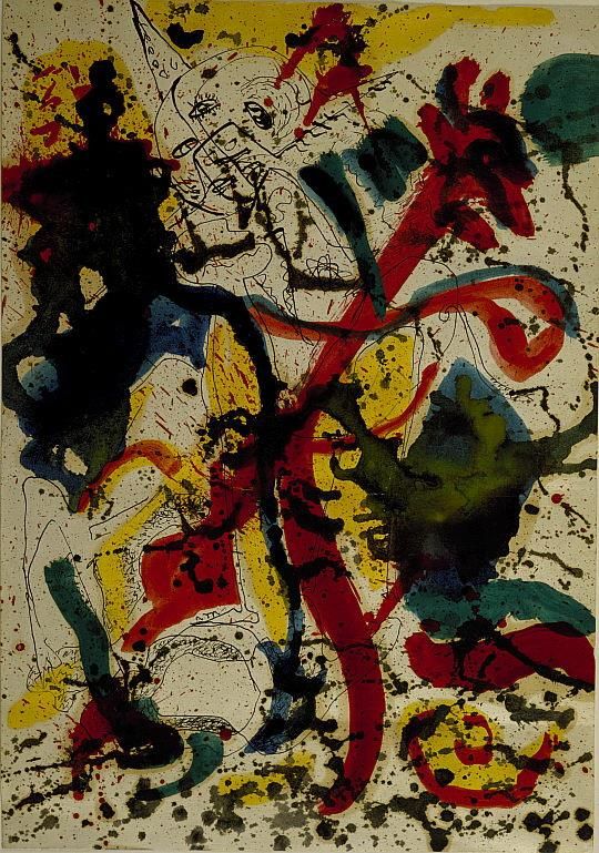Jackson Pollock's Contemporary Various Paintings - Untitled 1942