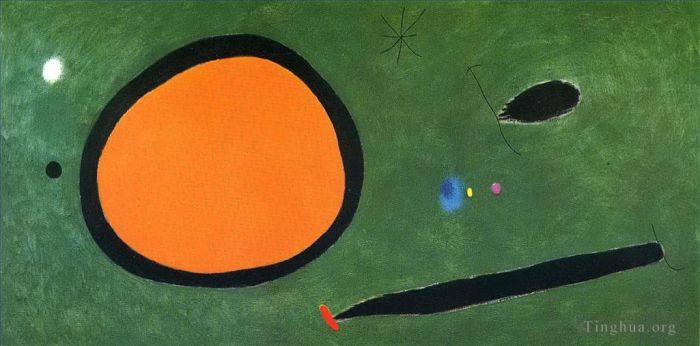 Joan Miro's Contemporary Various Paintings - Bird Flight in Moonlight