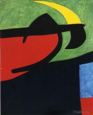 Contemporary Artwork by Joan Miro - Catalan Peasant in the Moonlight