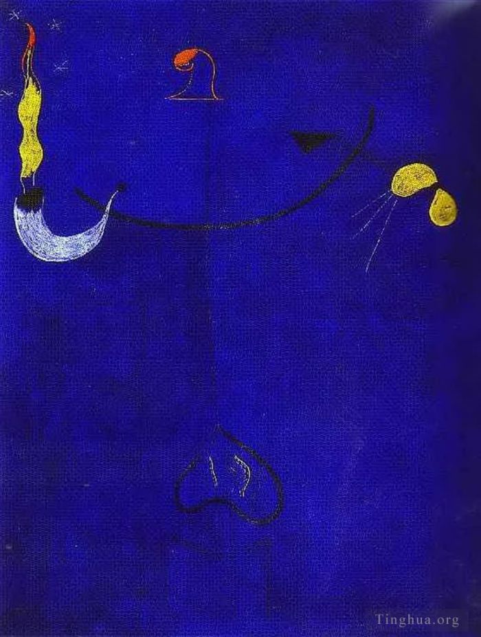 Joan Miro's Contemporary Various Paintings - Catalan Peasant with a Guitar