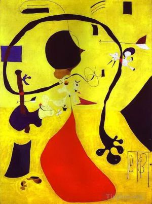 Contemporary Artwork by Joan Miro - Dutch Interior 1928