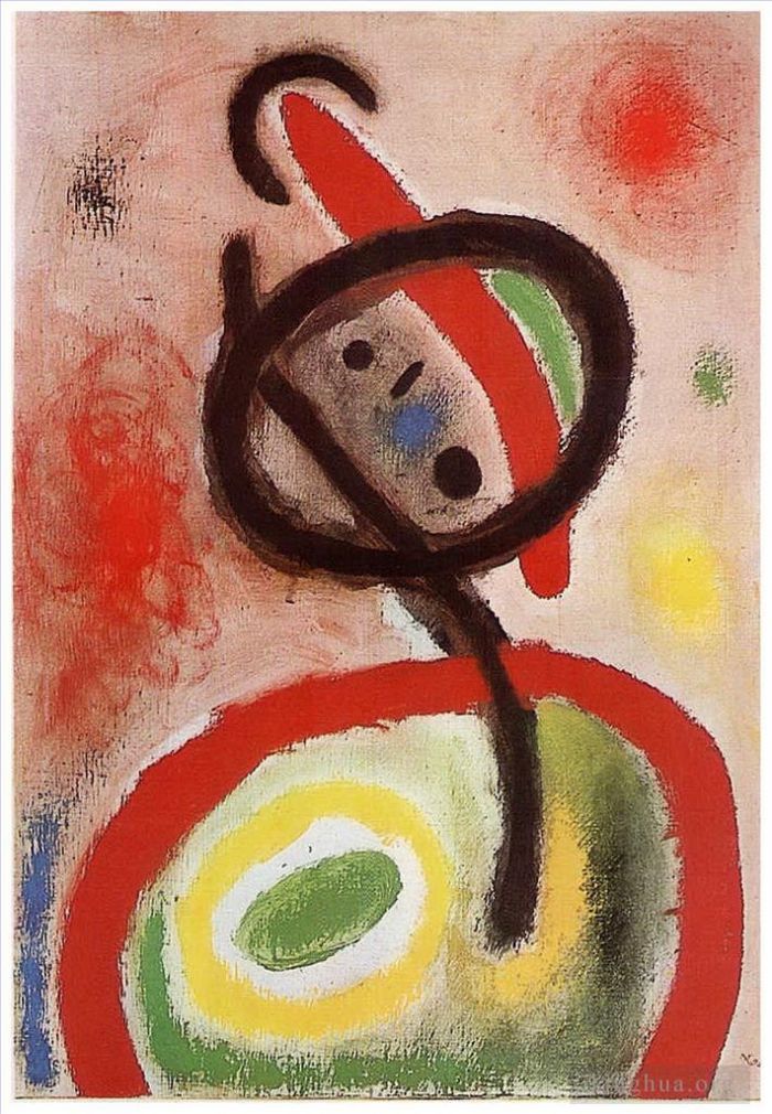 Joan Miro's Contemporary Various Paintings - Femme III
