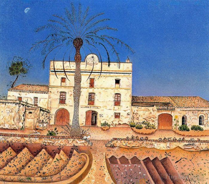 Joan Miro's Contemporary Various Paintings - House with Palm Tree