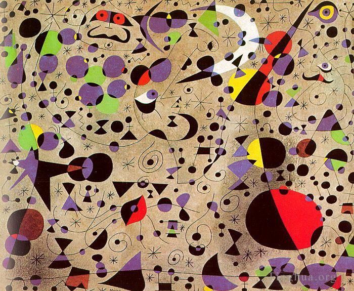 Joan Miro's Contemporary Various Paintings - The Poetess