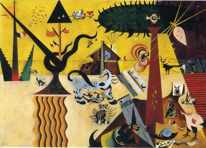Joan Miro's Contemporary Various Paintings - The Tilled Field
