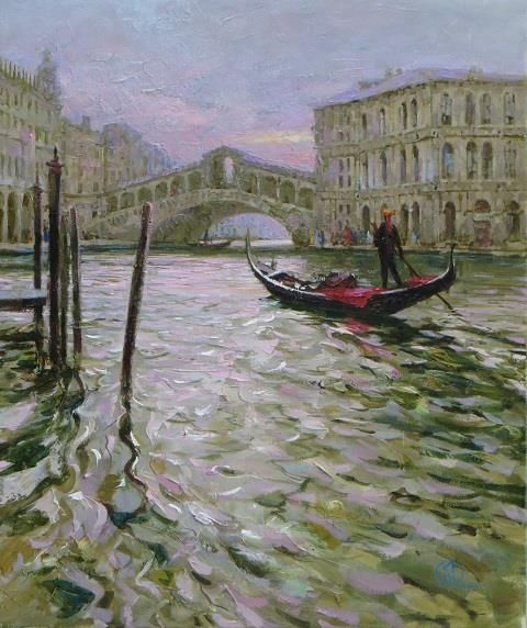Komarova Elena's Contemporary Oil Painting - Venice