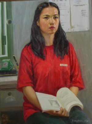 Contemporary Oil Painting - College girl