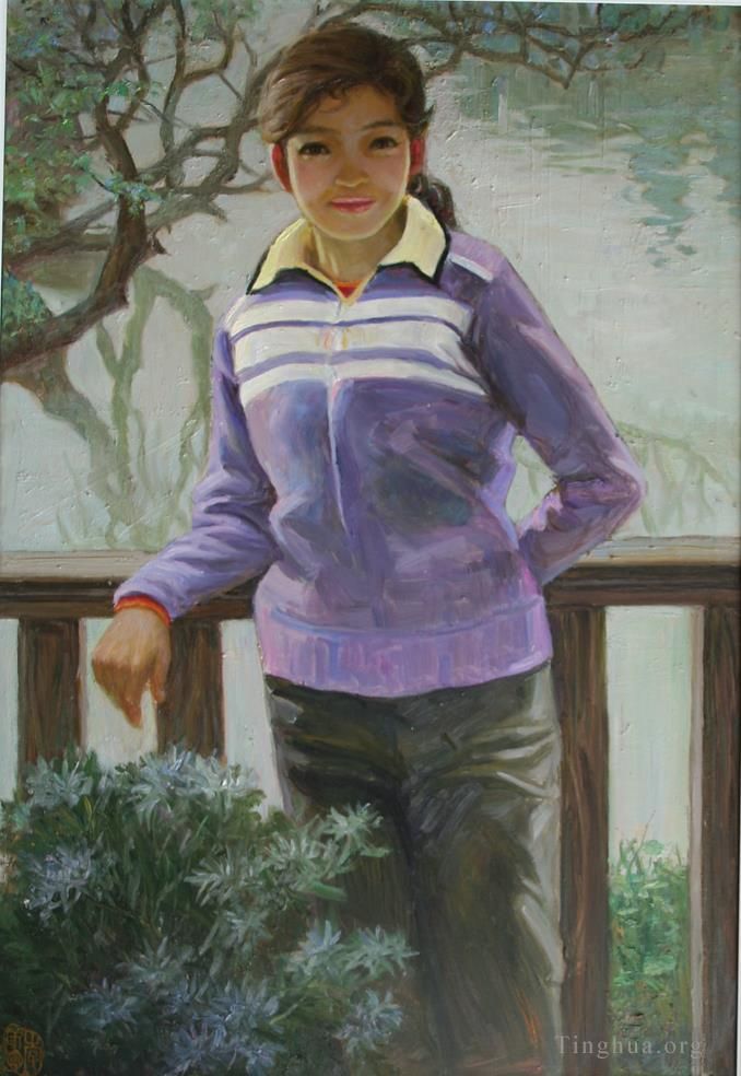 Li Jiahui's Contemporary Oil Painting - The girl