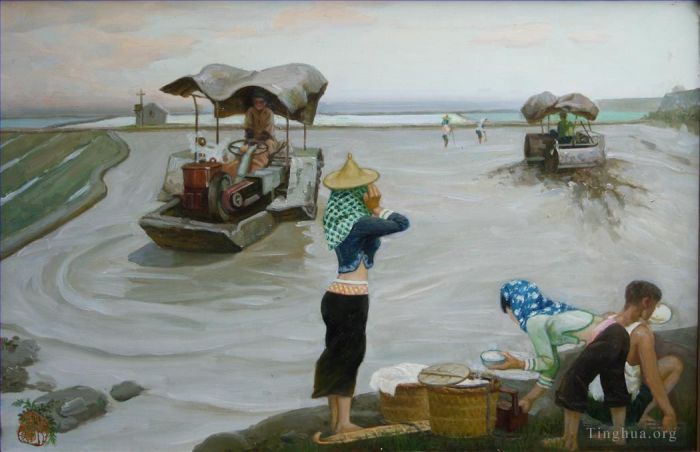 Li Jiahui's Contemporary Oil Painting - Farming season