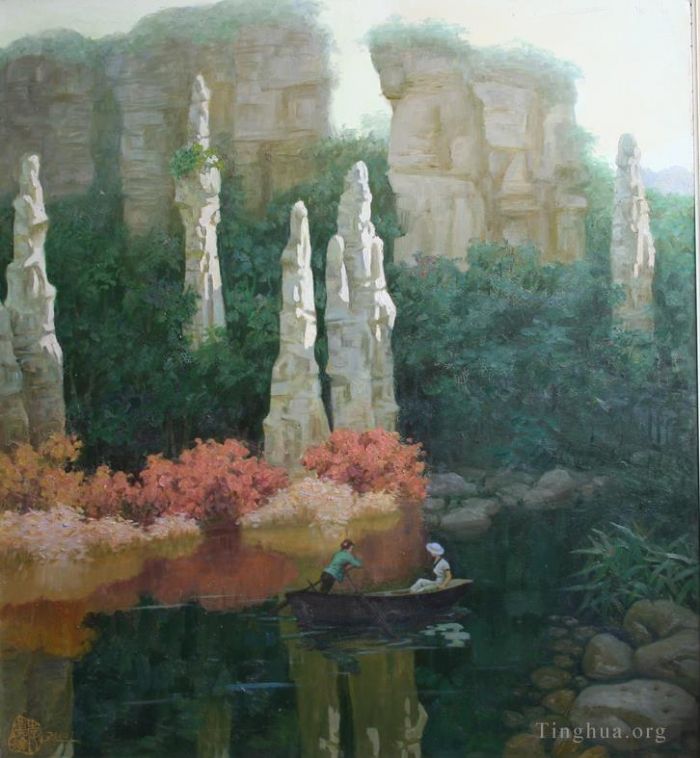 Li Jiahui's Contemporary Oil Painting - Wulingyuan of zhangjiajie series ii