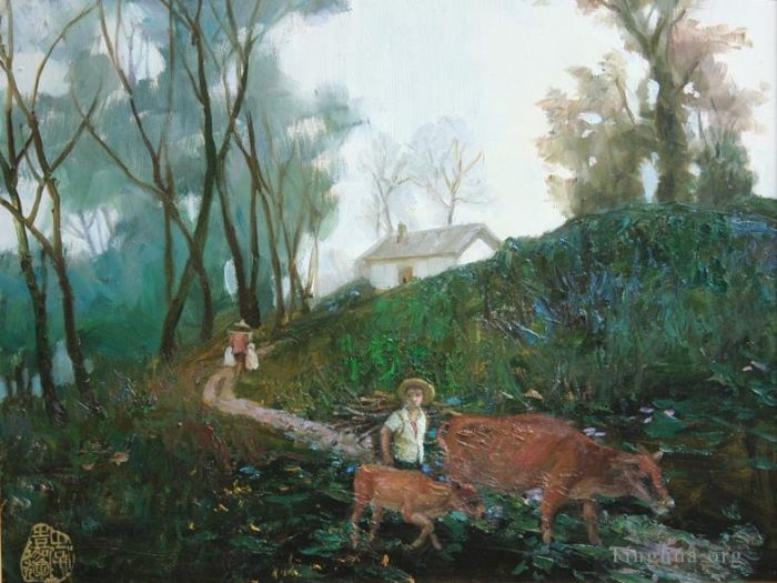 Li Jiahui's Contemporary Oil Painting - Childhood