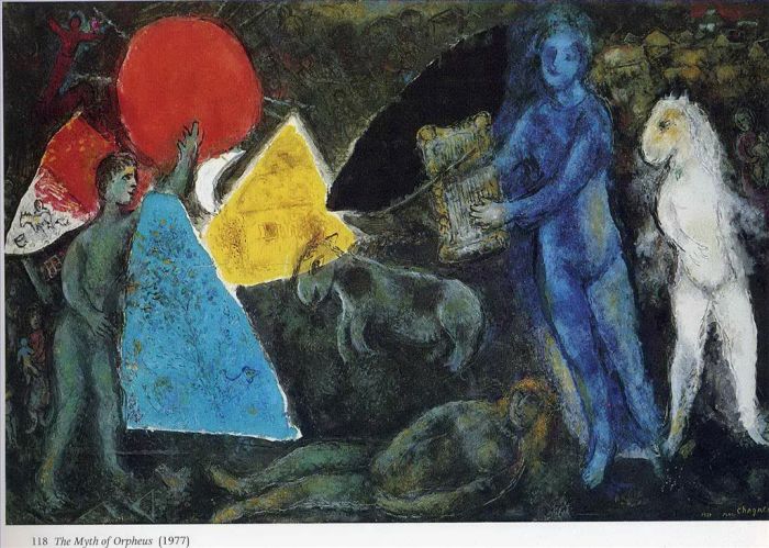 Marc Chagall's Contemporary Oil Painting - The Myth of Orpheus