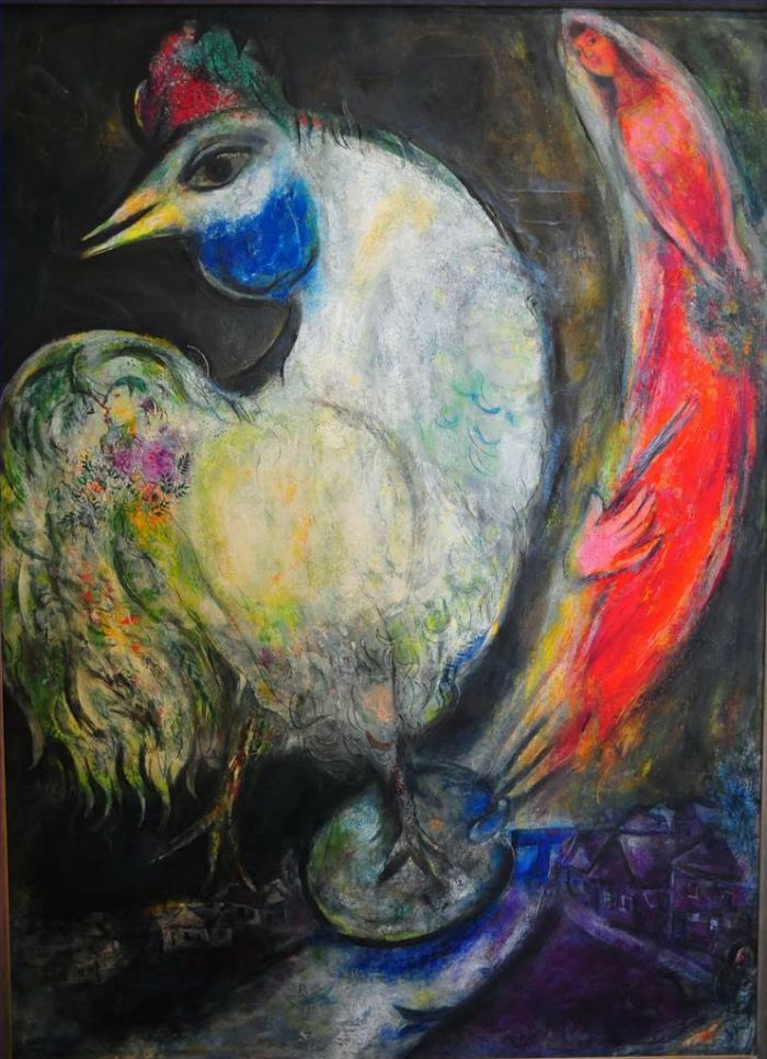 Marc Chagall's Contemporary Various Paintings - A rooster